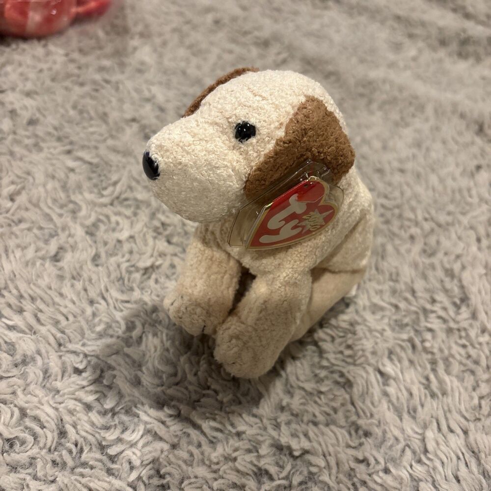 Ty Beanie Babies Rufus Dog Small Tan Excellent 2000 Jack Russell Terrier Plush